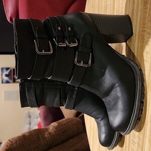 Seven Dials Black Heeled Boots